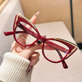 Elegant Unique Stylish Tortoise Colorful PC Frames Cat Eye Computer Optical Spectacle Women's Anti Blue Light Eyeglasses