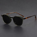 Popular Beautiful Mazzucchelli Handmade Rivets Carved Rivets Round Retro Custom Logo Small Retro Round Yellow Frames Sunglasses