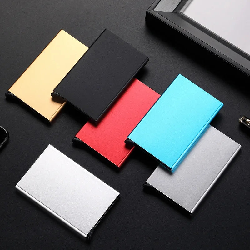 Wholesale Customized LOGO Modern Aluminum Alloy Automatic Silk Screen Printed Portable Card Holder Case for Promotional