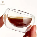 50ml 1.5oz Kung Fu Tea Tasting Cups Small Clear Borosilicate Glass Shot Glasses for Sake Whiskey Espresso Spirits