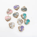 Pearl Enamel Summer Heart Charms for Jewellery Making DIY Bracelet Necklace