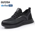 For GUYISA Men's Insulated 18KV Safety Shoes Breathable and Smash-proof Puncture-proof for Outdoor Sports for Summer
