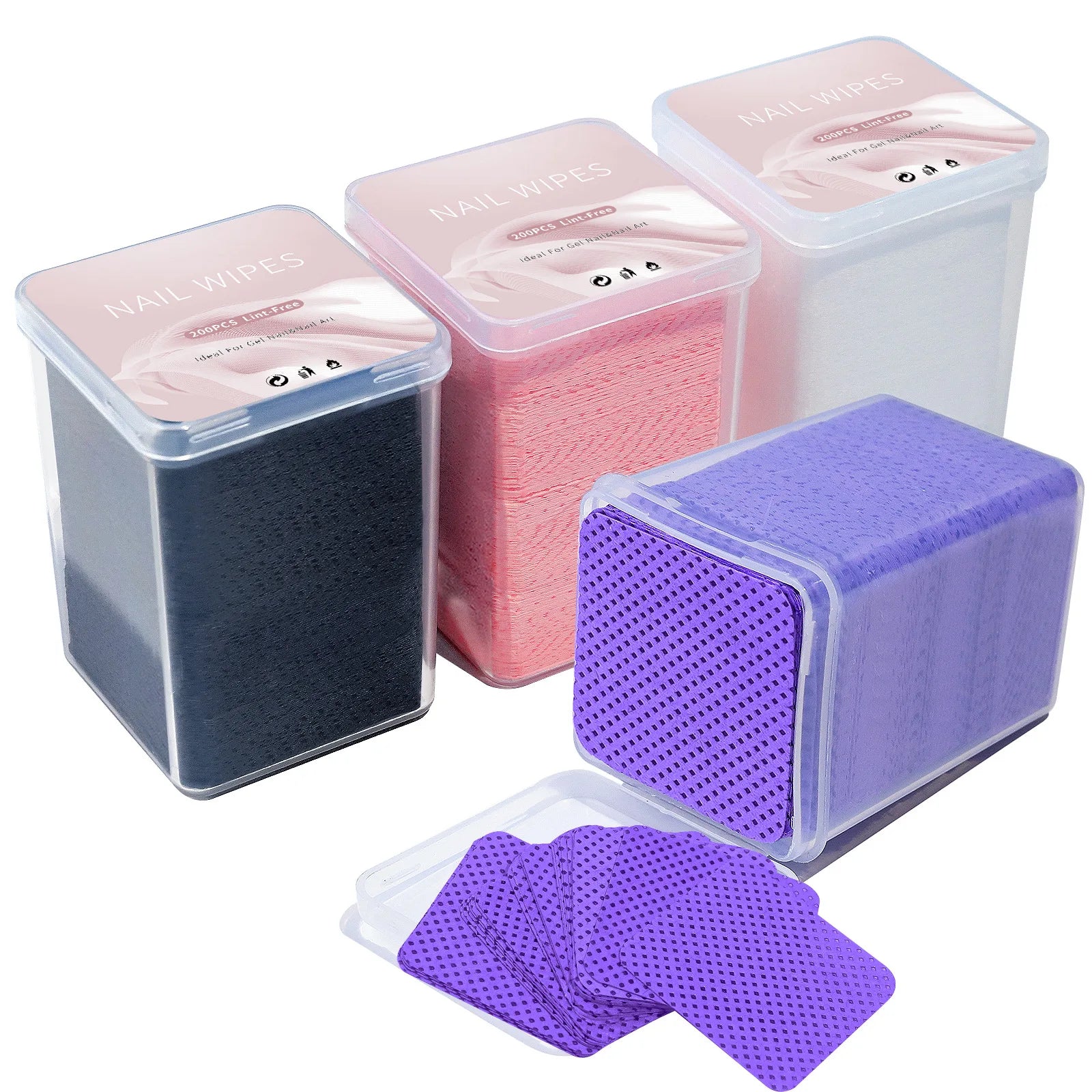 Misscheering 200Pcs of Nail Towel Grafting Eyelash Glue Cleaning Cotton Sheet Glue Bottle Mouth Wiping Cloth