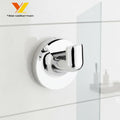 Multi-Function Single Towel Hook for Bathroom Zinc Alloy Chrome Plated/Matt Black Eco-Friendly Robe Wall Hook Metal