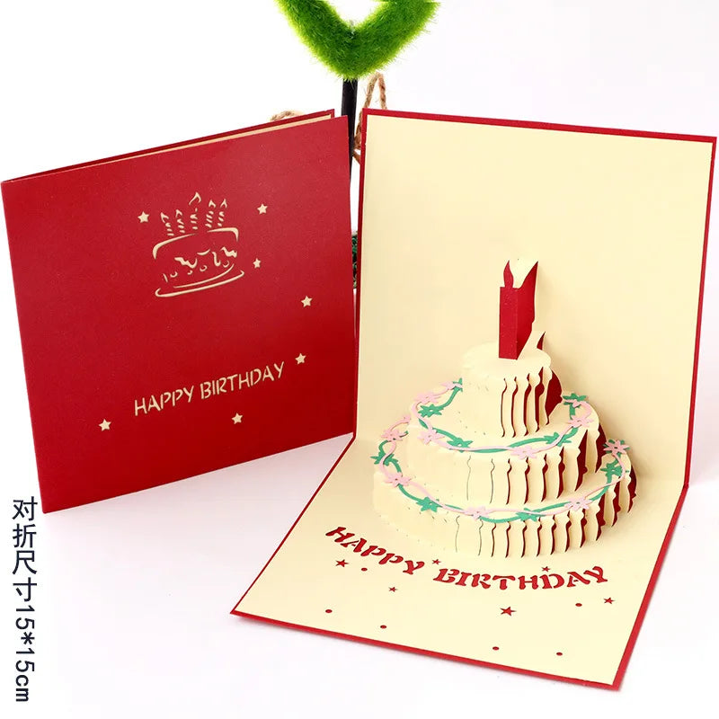 New Design Happy Birthday Pop up 3d Greeting Card