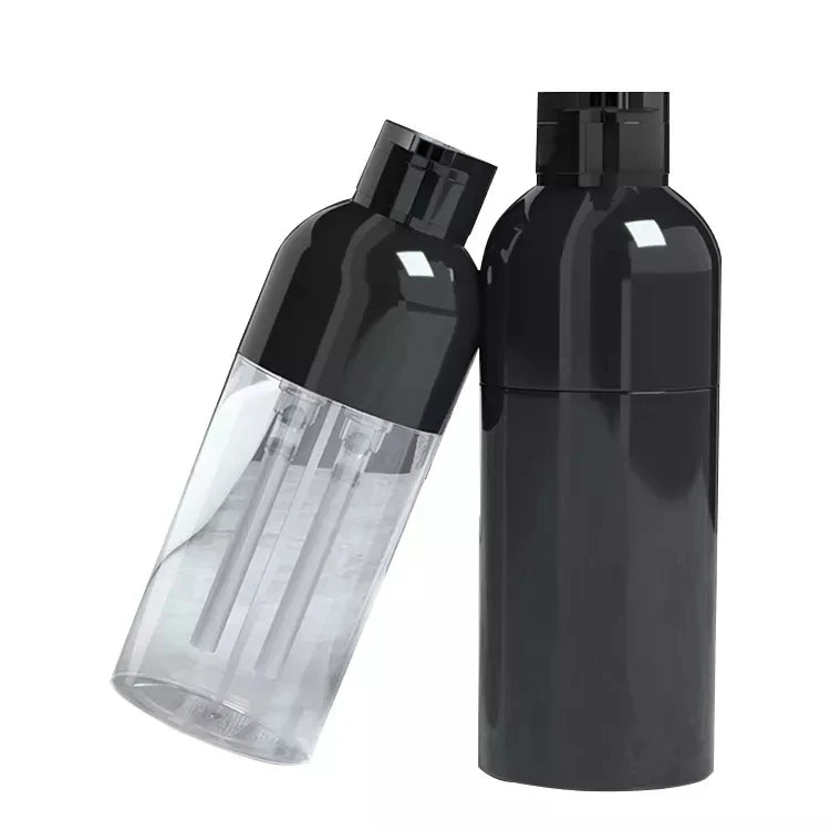 Unique New Design 500ml PET Plastic Hair Dye Shampoo Squeeze Bottle Dual Pump Pump Sprayer Black Luxury Cosmetic Wigs Face Mask