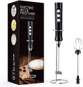 Hot Selling 3 in 1 USB Rechargeable Handheld Milk Frother Automatic Electric 3 Speed Foam Maker With Stand