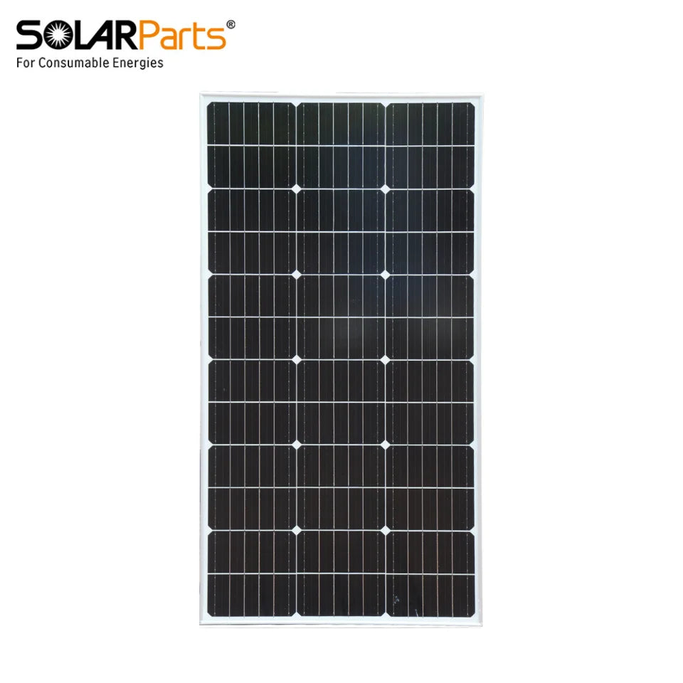 100W 19.8V High-Efficiency Monocrystalline Silicon Solar Panel Rigid IInstalled on Sun-Radiated Places for Power Generating