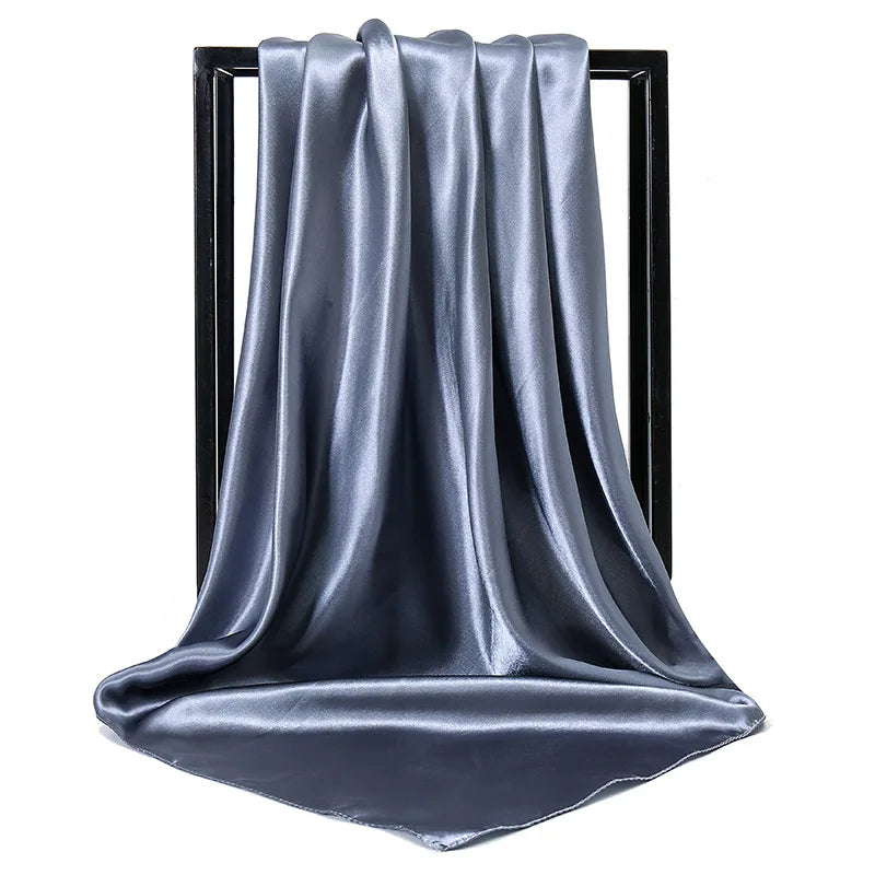 Wholesale New Design Silk Shinny Hijab Scarf Plain Satin Hijab Scarves Designer Silk Scarfs for Women 90*90cm
