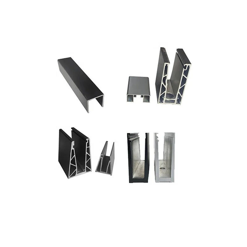 High-strength Aluminum Alloy Glass Railing Base Profile Frameless Tempered Glass Railing System Suitable for Balconies