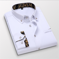 Handsome Men's Shirt Men's Korean Version of the Trend Business Casual Long Sleeve Shirt