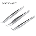 Professional Silver Gold Eyebrow False Eyelash Volume Tweezers Stainless Steel Wholesale Tools