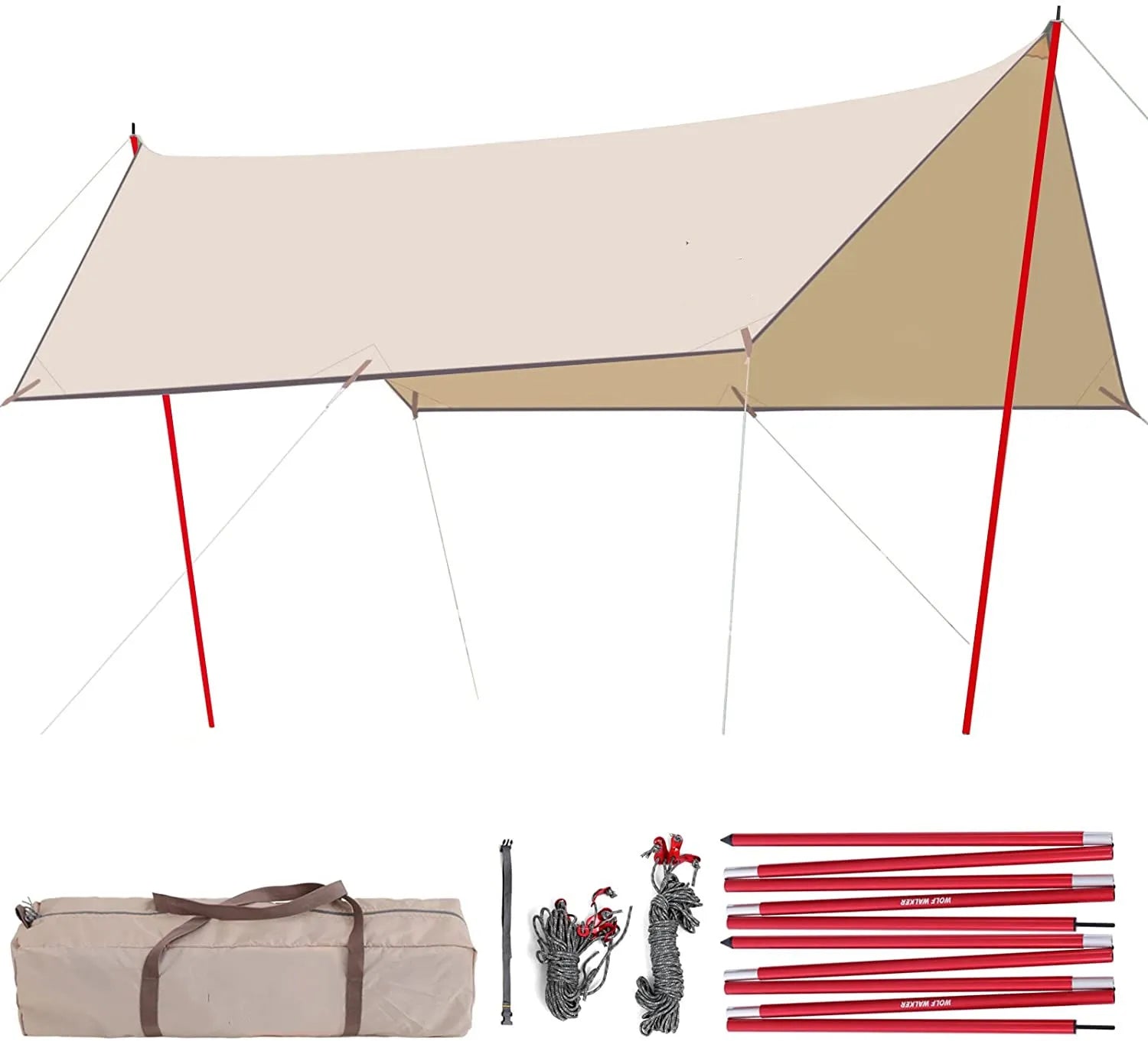 WOQI Hot Sell Rain Fly Tarp Lightweight for Camping Backpacking and Outdoor New Style Tent Tarp Camping Tarp Tent