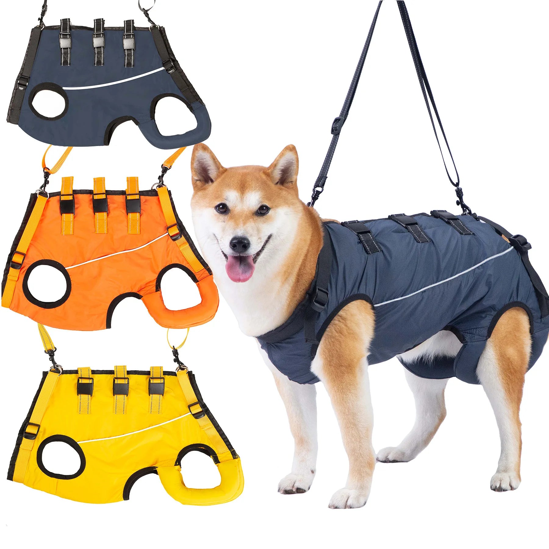 Adjustable Nylon Dog Harness Vest with Reflective Strip for Small and Large Dogs Outdoor Training Pet Accessories