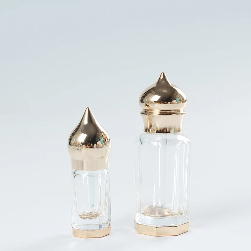 Bottles Essential Oil Bottle Octagonal Arabian Attar Oud Perfume with Glass Wood Customized Logo Stick Cosmetic Screen Printing
