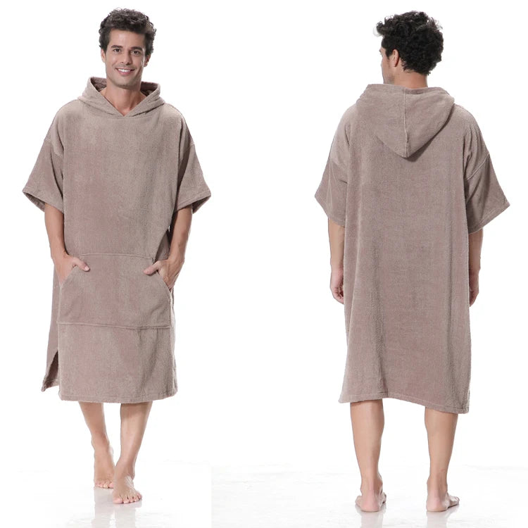 Quick-Dry Microfiber Sports Style Beach Bathrobe Colorful Printed Disposable Surf Towel for Gym Travel Wearable Bathrobe Beach