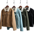New Style Men's Jackets With Turn-down Collar Retro Cotton Jacket  Black Plus Size Men's Jacket