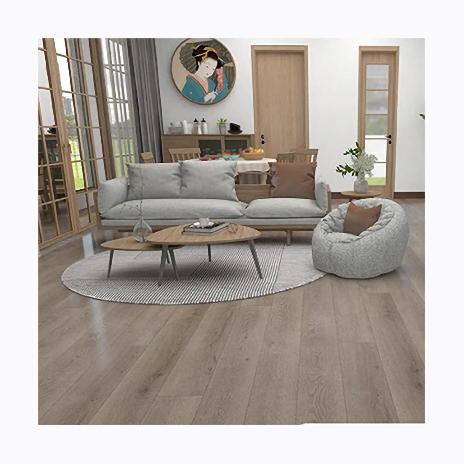 Anti-slip OAK Flooring Vinyl Plank Floor Panel Wood Luxury Vinyl Plank for Underfloor Heating