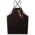 Men's and Women's Cowboy Print Canvas Work Apron for Barber Milk Tea Shop Hairdressing Nail Painting