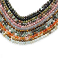 Wholesale 4mm Natural Stone Faceted Unakite Agate Rhodonite Tiger Eye Beads for Jewelry Making