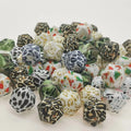 BPA Free Food Grade 14mm Printed Hexagon Silicone Beads for DIY Teether Chain Bracelet Pacifier Clip Making BabyTeehing Beads
