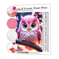 Real Manufacturer Price Diamond Painting Pink Owl Resin Diamond Velvet Decoration Embroidery AB