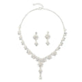 Hot Womens Pearl Necklaces Earrings Bride Wedding Fashion Jewelry Earrings Two Piece Necklace Jewelry Set for Woman