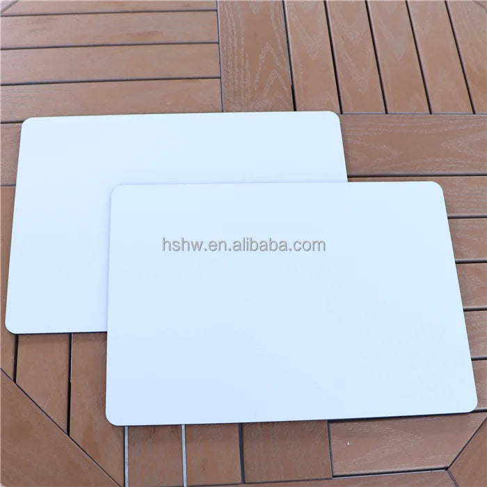 Manufacturer Printable Rectangle 20x28cm Custom White Eco-Friendly Modern Wooden Sublimation MDF Cork Placemats