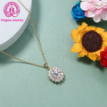 Luxury Women Jewelry 7x9mm 2 Carat Oval Cut 14K Yellow Gold Moissanite Pendant Necklace for Bride Wedding Engagement