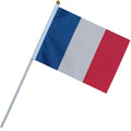 World Football Team Super Cup Top 32 Countries France French Mini Hand Waving Flags Silk Screen Printed Rectangle Polyester PP