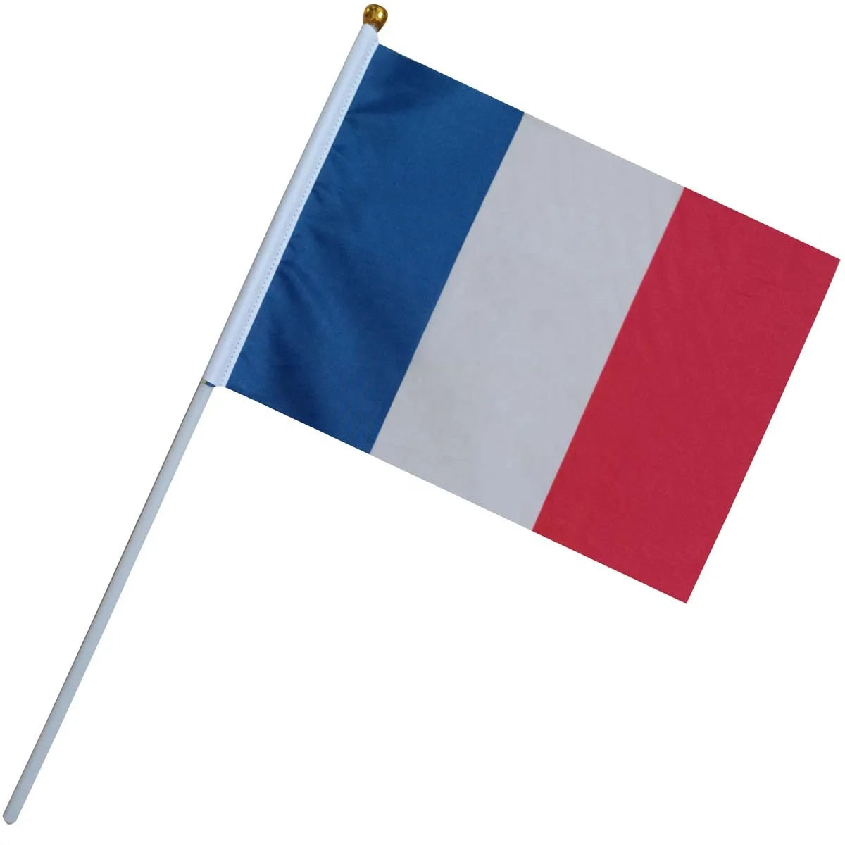 World Football Team Super Cup Top 32 Countries France French Mini Hand Waving Flags Silk Screen Printed Rectangle Polyester PP