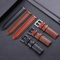 Plain Style 18mm 20mm 22mm Oil Waxed Leather Quick Release Buckle Watchband Wrist Band DW Italian Genuine Leather Watch Straps