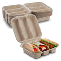 Wholesale Eco-Friendly Rectangular Injection Molded Taco Storage Box Bagasse Takeaway Food Containers Made Sugarcane