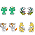 Custom Fine Jewelry 925 Silver Stud Earrings for Women and Girls Cute Animal Design Trendy Style for Engagement Wedding Party