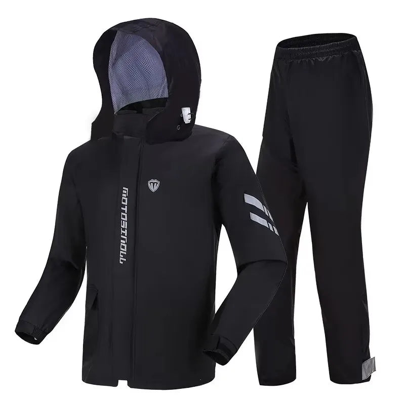 Customizable Motorcycle & Cycling Waterproof Windproof Jacket with Reflective Hood Disposable for Poncho Clothing