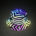 Wholesale High Visibility Custom logo Colorful rainbow Luminous Fishermen Glow in the Dark Reflective Sun Hat for Night Safety