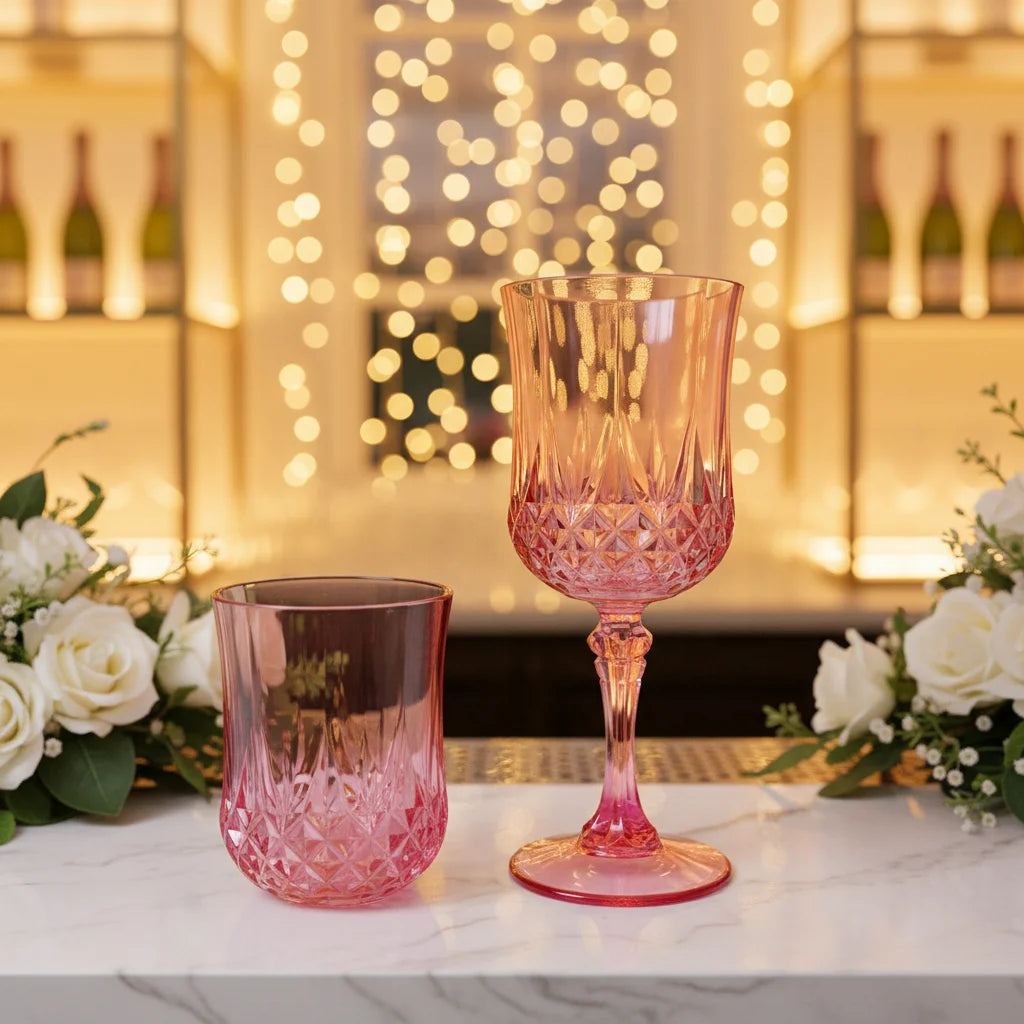 Transparent Reusable Plastic 3 oz Shot Glass with Stems Unbreakable Goblet Whiskey Glass for Party Wedding Outdoor BBQ MegaBDM