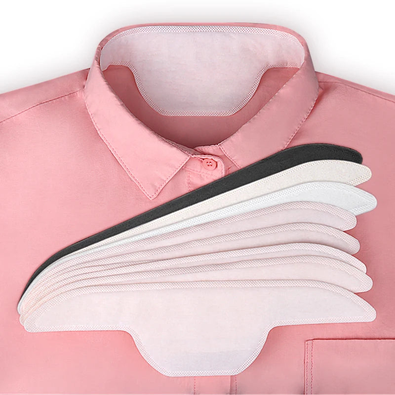 Disposable Collar Protection Pad Self-Adhesive Collar Neck Liner Pads Invisible Collar Protector Sweat Pad