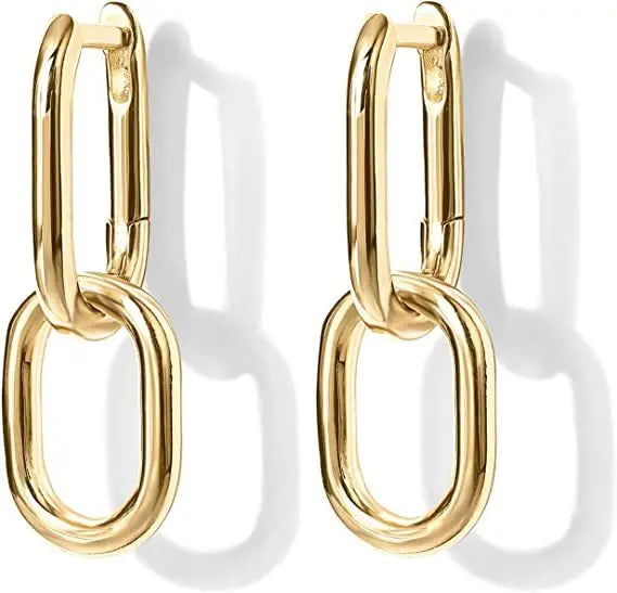 New Personalized Ins Style U-shaped Earrings Light Luxury Simple Earrings for Women Versatile Fashion Jewelry
