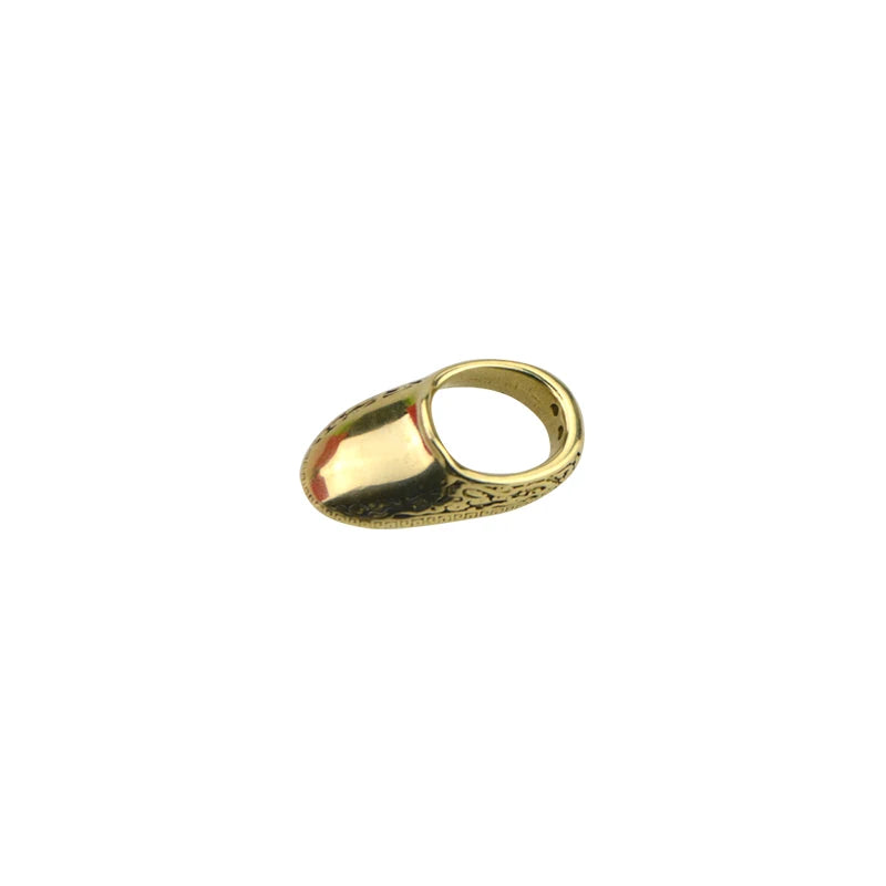 Outdoor Bow and Arrow Sports Hunting Finger Saver Archery Recurve Bow With Rope Brass Thumb Protective Ring