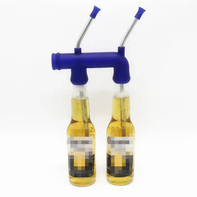 Double Flexible Straw Fast Drinking Bottle Flexible Beer ChuggerChug Double Bottles