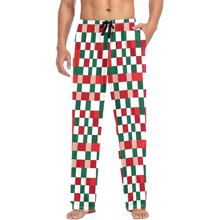 Loose Unisex Spring/Summer Knitted Pajama Pants Breathable Quick Dry Drawstring Closure Long No Chafe Sleepwear Moisture Wicking