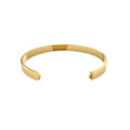 Milskye Adjustable Stainless Steel Gold Plated C-shaped Open Bangle No Words Cuff Bracelet for Men