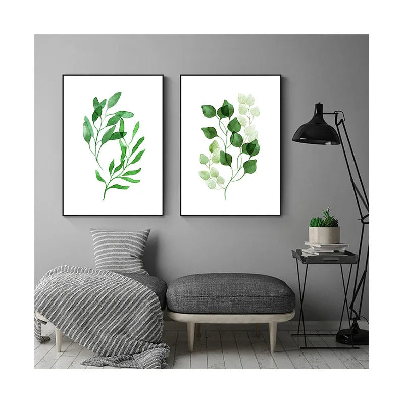 Green Leaves Canvas Poster Unframed Living Room Wall Home Art Decor Oil Painting on Canvas Posters and Prints Art Pictur
