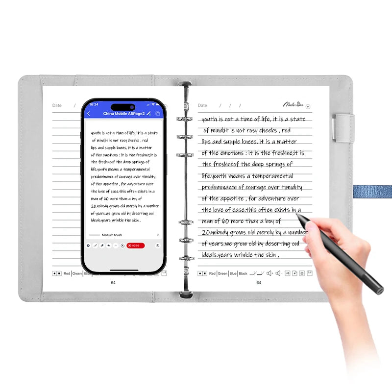 Factory Price  Designer's Sketch Book Multilingual Translation  Agenda Sketchbook Smart Pen Leather Notebook Smart Notebook