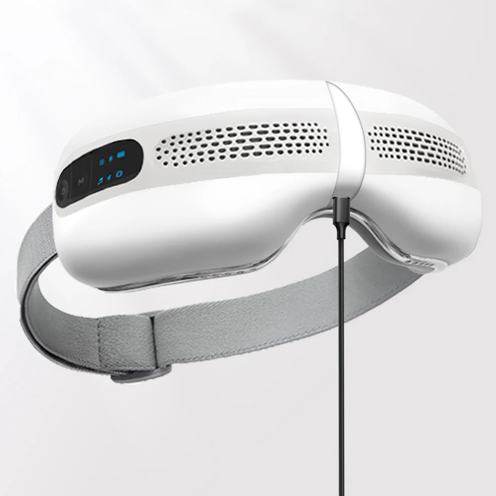 Air Compress Eye Massager with Heat and Cooling Features Effective for Migraines Dry Eyes and Puffy Eyelids Relief