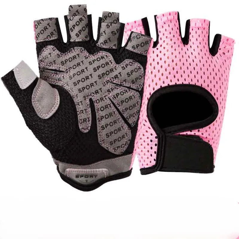 Pink Thin Light Cycling Gloves Sports Gloves Gym Gloves for Women Men MegaBDM