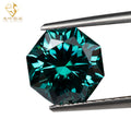 LONGYING Diamond Wholesale Hexagon Cut Cyan Blue Loose Moissanite for Engagement Ring