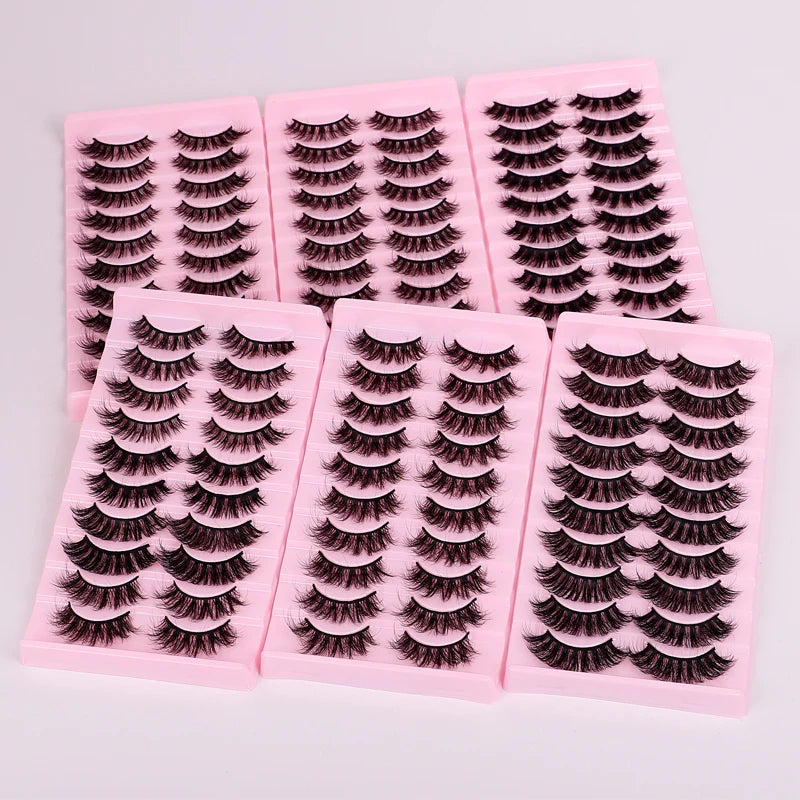 Cat-Eye Look 18mm Wispy Long 8d Volume Private Label Lashes 3d Faux Mink Eyelashes Eyelash Packaging Box False Lashes