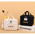 New Fashionable Satchel Canvas Mommy Bag Picnic Cooler Tote Thickeneded Lunch and Rice Carrying Hand-Bag for Outing Camping